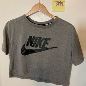 Grey Nike crop top